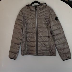 Noize Gray Kern Hooded Puffer Jacket Size L